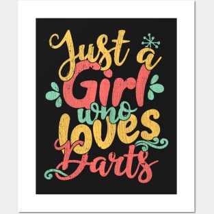 Just A Girl Who Loves Darts Gift design Posters and Art